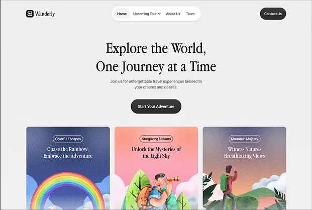Website Design - Wanderly